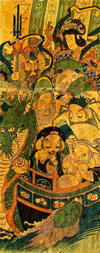 Japanese woodblock print of the Takarabune