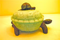 Effigy-dish of Vallerysthal milk-glass - Forani Turtle Collection