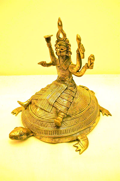 Indian dhokra Vishnu - Forani Collection